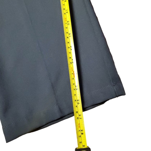Oobe Womens Dark Gray Flat Front Polyester Dress‎ Pants Size 38-30 Inseam 27 - Picture 7 of 10